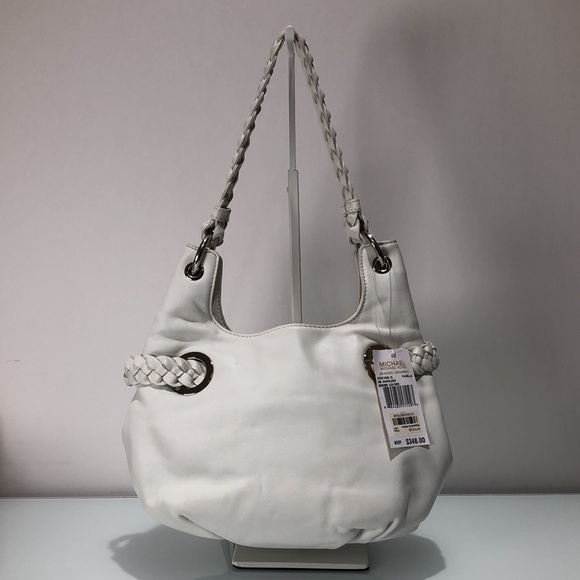 Michael Kors Leather Braided Grommet Shoulder Bag w/Removable Straps - Picture 9 of 16